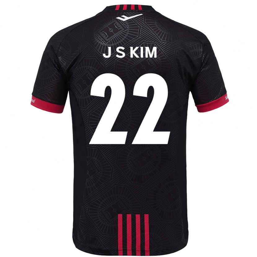 Danxen Herren Jin-Su Kim #22 Schwarz Rot Heimtrikot Trikot 2025/26 T-Shirt