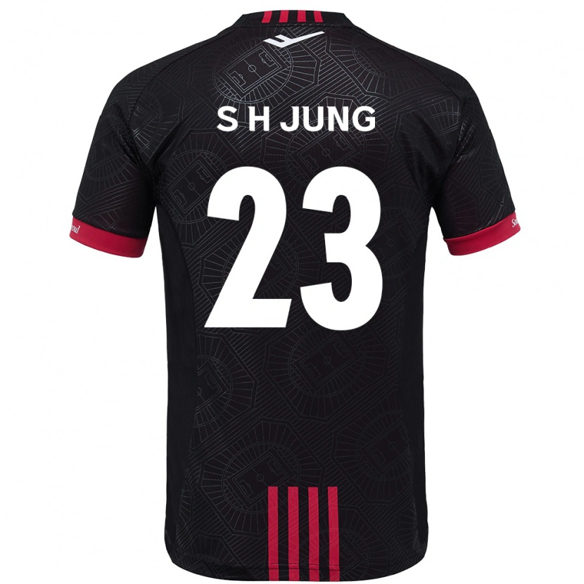 Danxen Herren Hyeon-Soo Jung #23 Schwarz Rot Heimtrikot Trikot 2025/26 T-Shirt