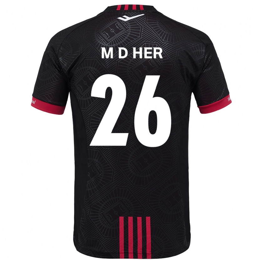 Danxen Herren Dong-Min Her #26 Schwarz Rot Heimtrikot Trikot 2025/26 T-Shirt