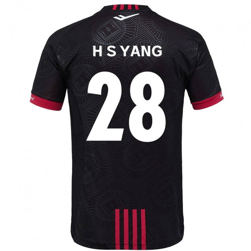 Danxen Herren Seung-Hyeon Yang #28 Schwarz Rot Heimtrikot Trikot 2025/26 T-Shirt