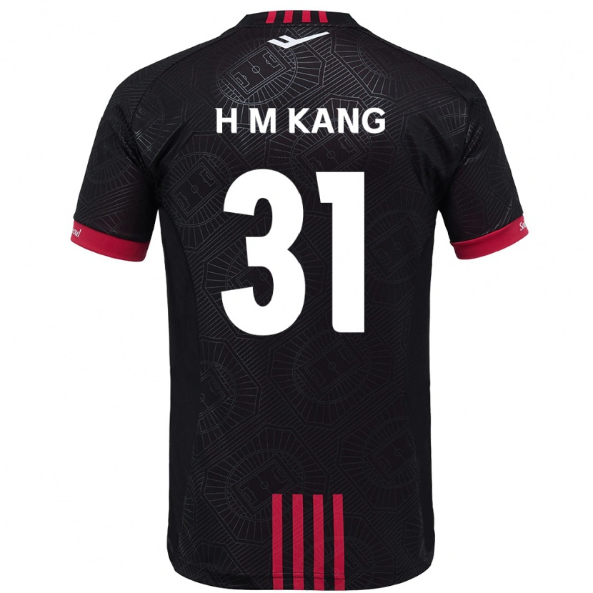 Danxen Herren Hyeon-Mu Kang #31 Schwarz Rot Heimtrikot Trikot 2025/26 T-Shirt