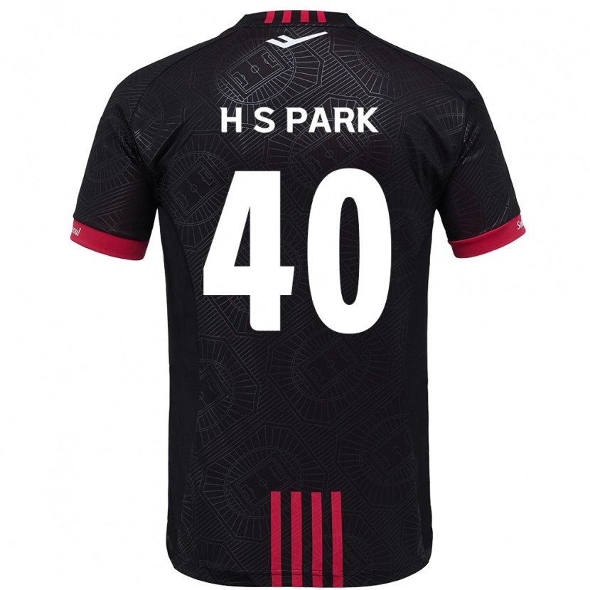 Danxen Herren Seong-Hun Park #40 Schwarz Rot Heimtrikot Trikot 2025/26 T-Shirt