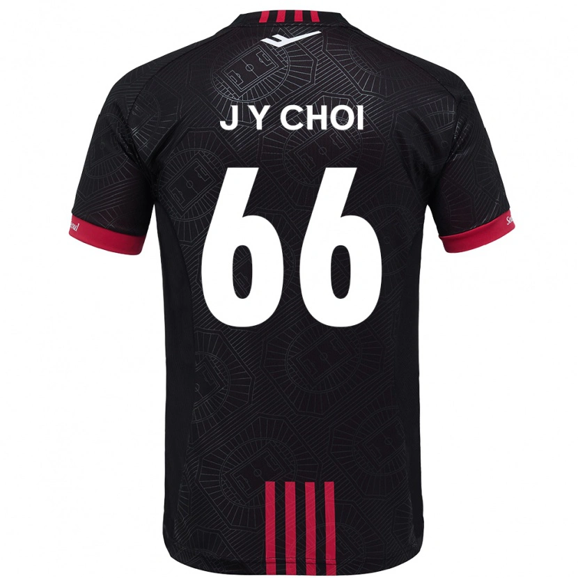 Danxen Herren Jun-Yeong Choi #66 Schwarz Rot Heimtrikot Trikot 2025/26 T-Shirt