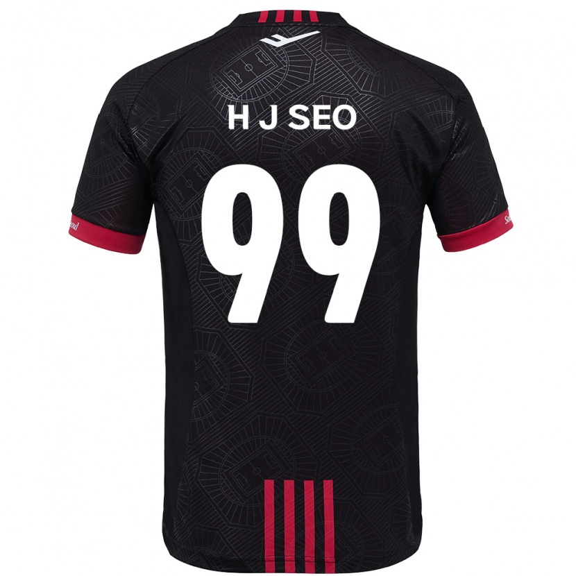 Danxen Herren Ju-Hwan Seo #99 Schwarz Rot Heimtrikot Trikot 2025/26 T-Shirt