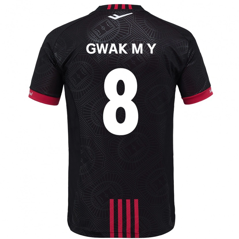 Danxen Herren Gwak Min-Young #8 Schwarz Rot Heimtrikot Trikot 2025/26 T-Shirt