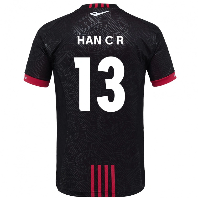 Danxen Herren Han Chae-Rin #13 Schwarz Rot Heimtrikot Trikot 2025/26 T-Shirt
