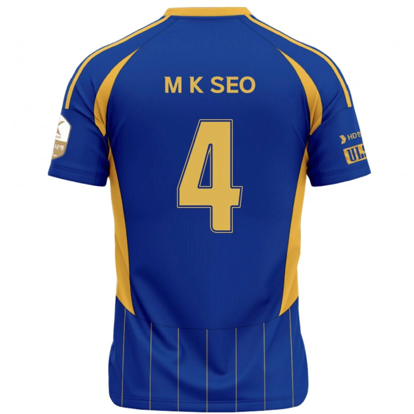 Danxen Herren Myeong-Kwan Seo #4 Königsblau Gelb Heimtrikot Trikot 2025/26 T-Shirt