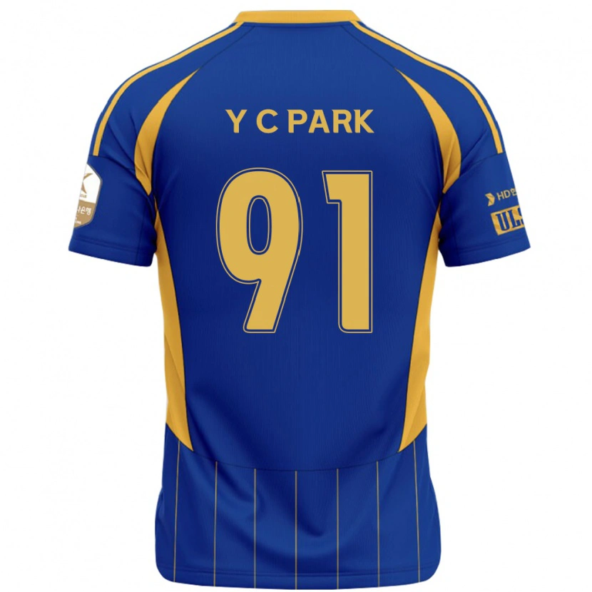 Danxen Herren Chu-Young Park #91 Königsblau Gelb Heimtrikot Trikot 2025/26 T-Shirt