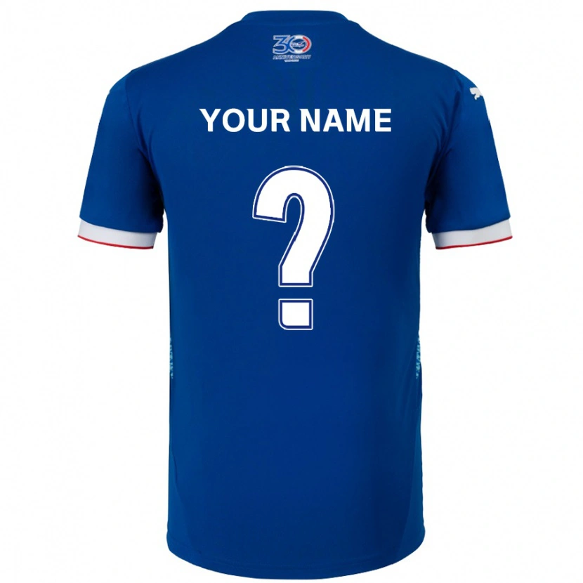 Danxen Herren Ihren Namen #0 Königsblau Weiß Heimtrikot Trikot 2025/26 T-Shirt