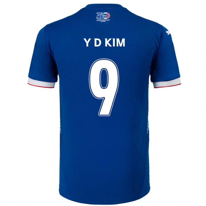 Danxen Herren Dong-Yeon Kim #9 Königsblau Weiß Heimtrikot Trikot 2025/26 T-Shirt