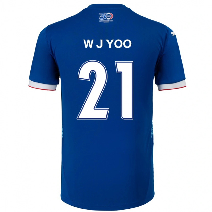 Danxen Herren Jin-Wook Yoo #21 Königsblau Weiß Heimtrikot Trikot 2025/26 T-Shirt