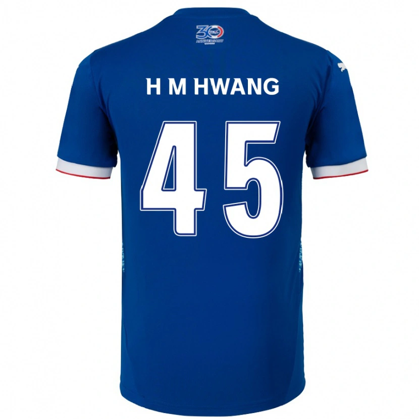 Danxen Herren Myung-Hyun Hwang #45 Königsblau Weiß Heimtrikot Trikot 2025/26 T-Shirt
