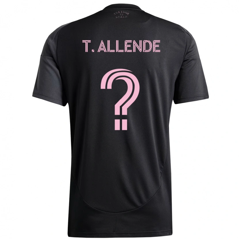 Danxen Herren Tadeo Allende #0 Schwarz Rosa Auswärtstrikot Trikot 2025/26 T-Shirt