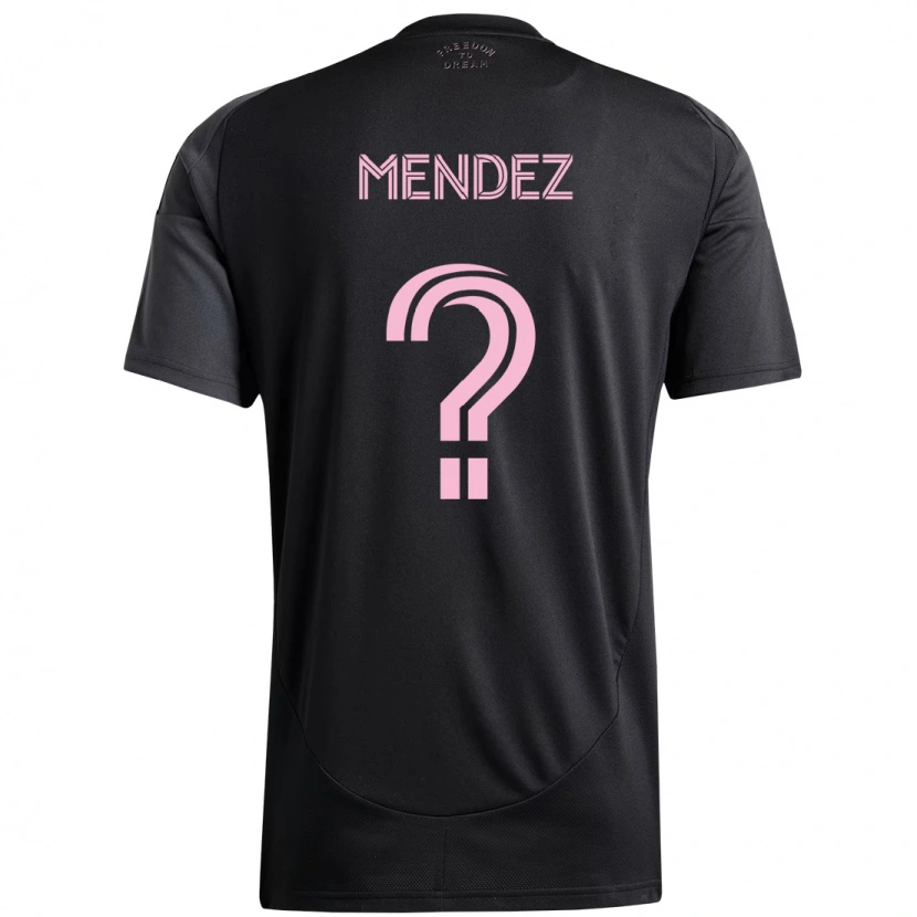 Danxen Herren Alairton Mendez #0 Schwarz Rosa Auswärtstrikot Trikot 2025/26 T-Shirt
