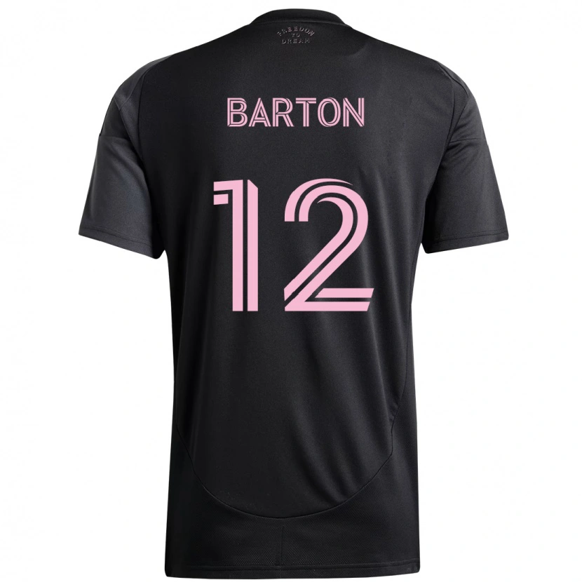 Danxen Herren Tye Barton #12 Schwarz Rosa Auswärtstrikot Trikot 2025/26 T-Shirt