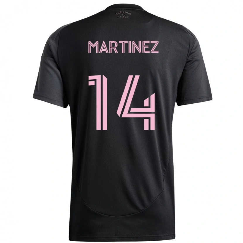 Danxen Herren David Martínez #14 Schwarz Rosa Auswärtstrikot Trikot 2025/26 T-Shirt