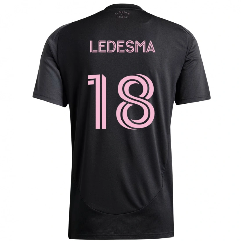 Danxen Herren Santiago Ledesma #18 Schwarz Rosa Auswärtstrikot Trikot 2025/26 T-Shirt