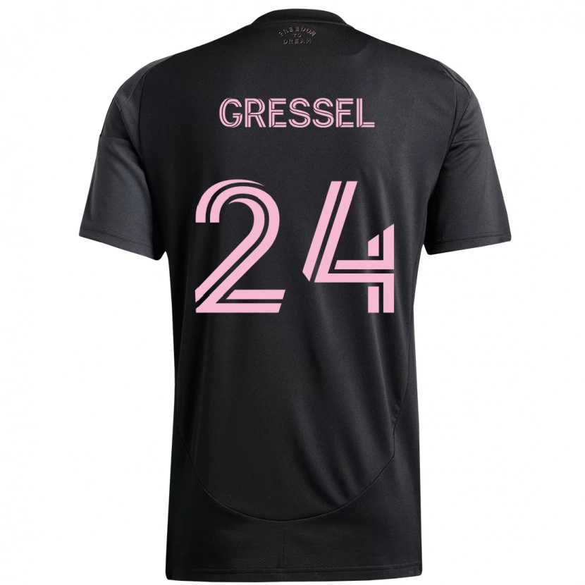 Danxen Herren Julian Gressel #24 Schwarz Rosa Auswärtstrikot Trikot 2025/26 T-Shirt
