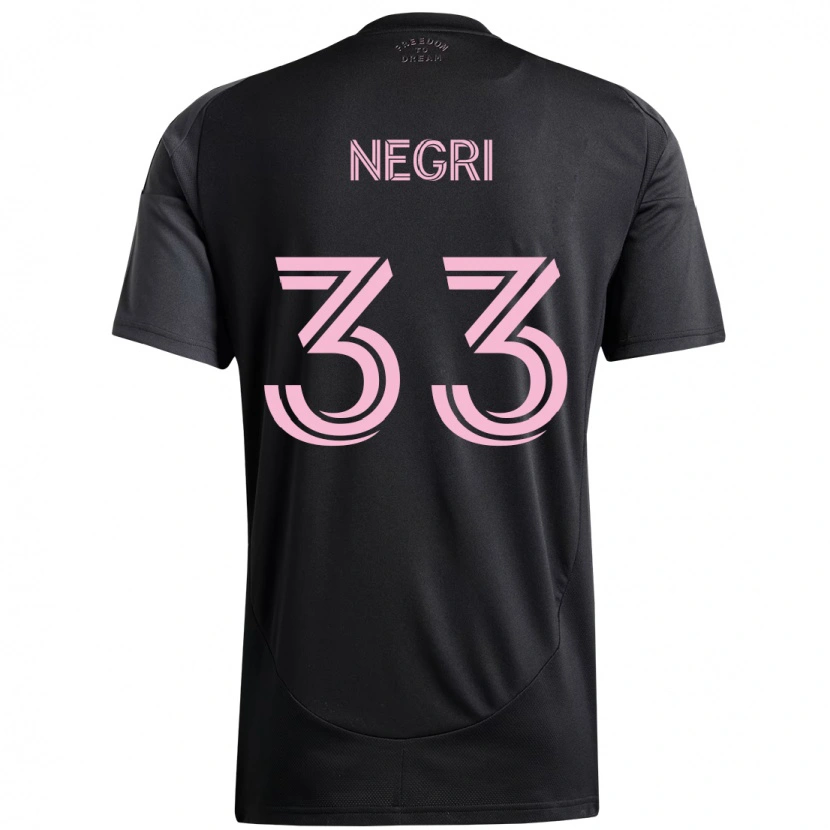 Danxen Herren Franco Negri #33 Schwarz Rosa Auswärtstrikot Trikot 2025/26 T-Shirt