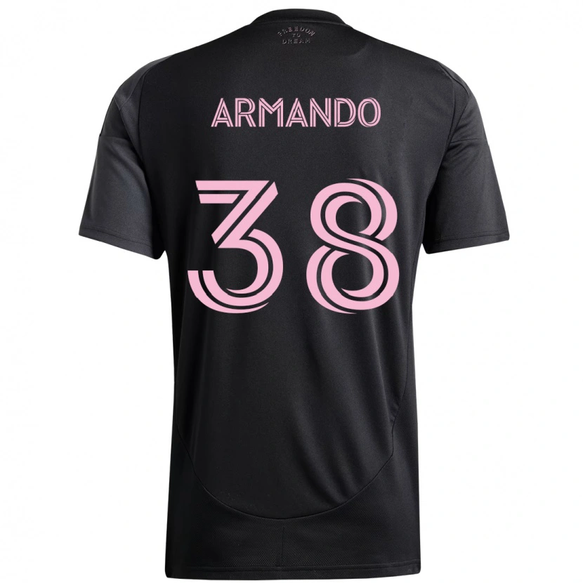 Danxen Herren Máximo Armando #38 Schwarz Rosa Auswärtstrikot Trikot 2025/26 T-Shirt