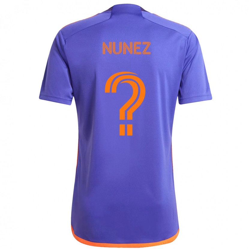 Danxen Herren José Núñez #0 Lila Orange Auswärtstrikot Trikot 2025/26 T-Shirt