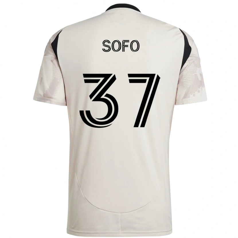Danxen Herren Mohammed Sofo #37 Beige Schwarz Auswärtstrikot Trikot 2025/26 T-Shirt