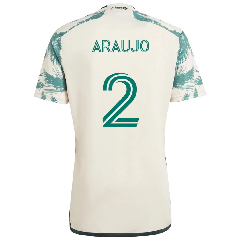 Danxen Herren Miguel Araujo #2 Beige Grün Auswärtstrikot Trikot 2025/26 T-Shirt
