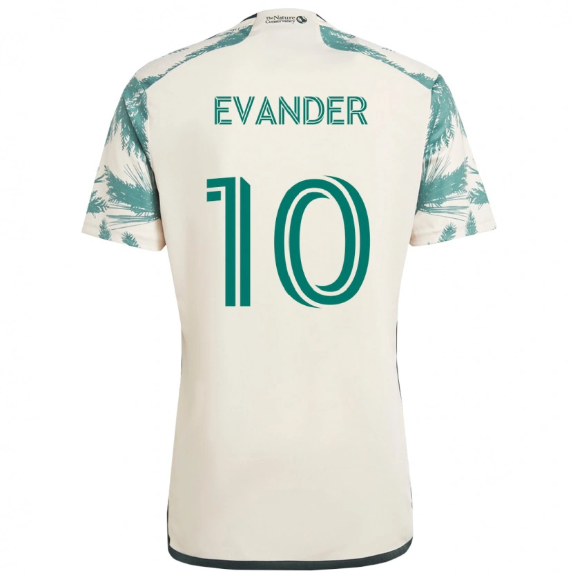 Danxen Herren Evander #10 Beige Grün Auswärtstrikot Trikot 2025/26 T-Shirt