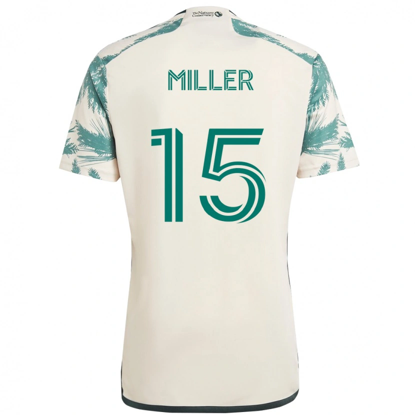 Danxen Herren Eric Miller #15 Beige Grün Auswärtstrikot Trikot 2025/26 T-Shirt