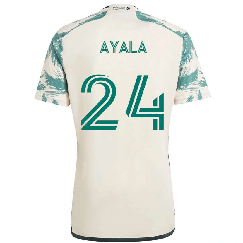 Danxen Herren David Ayala #24 Beige Grün Auswärtstrikot Trikot 2025/26 T-Shirt