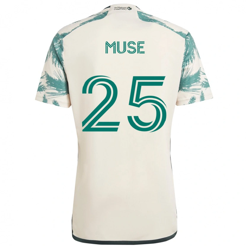 Danxen Herren Trey Muse #25 Beige Grün Auswärtstrikot Trikot 2025/26 T-Shirt