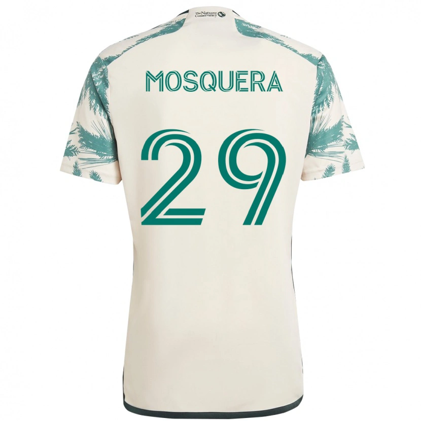 Danxen Herren Juan Mosquera #29 Beige Grün Auswärtstrikot Trikot 2025/26 T-Shirt