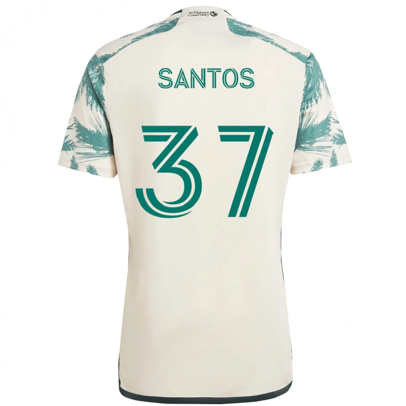 Danxen Herren Noah Santos #37 Beige Grün Auswärtstrikot Trikot 2025/26 T-Shirt