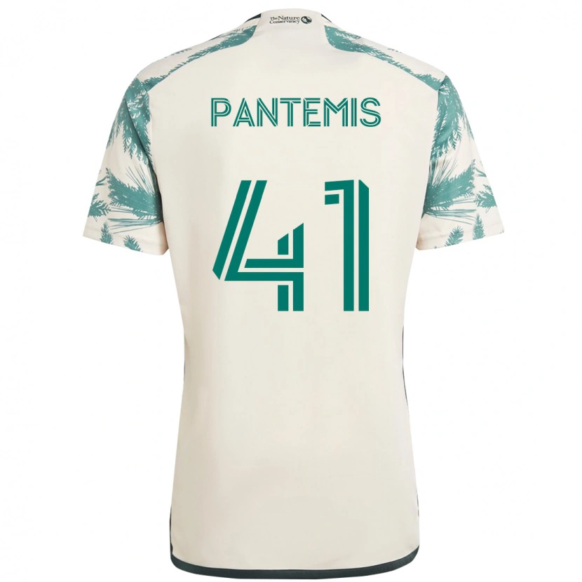 Danxen Herren James Pantemis #41 Beige Grün Auswärtstrikot Trikot 2025/26 T-Shirt