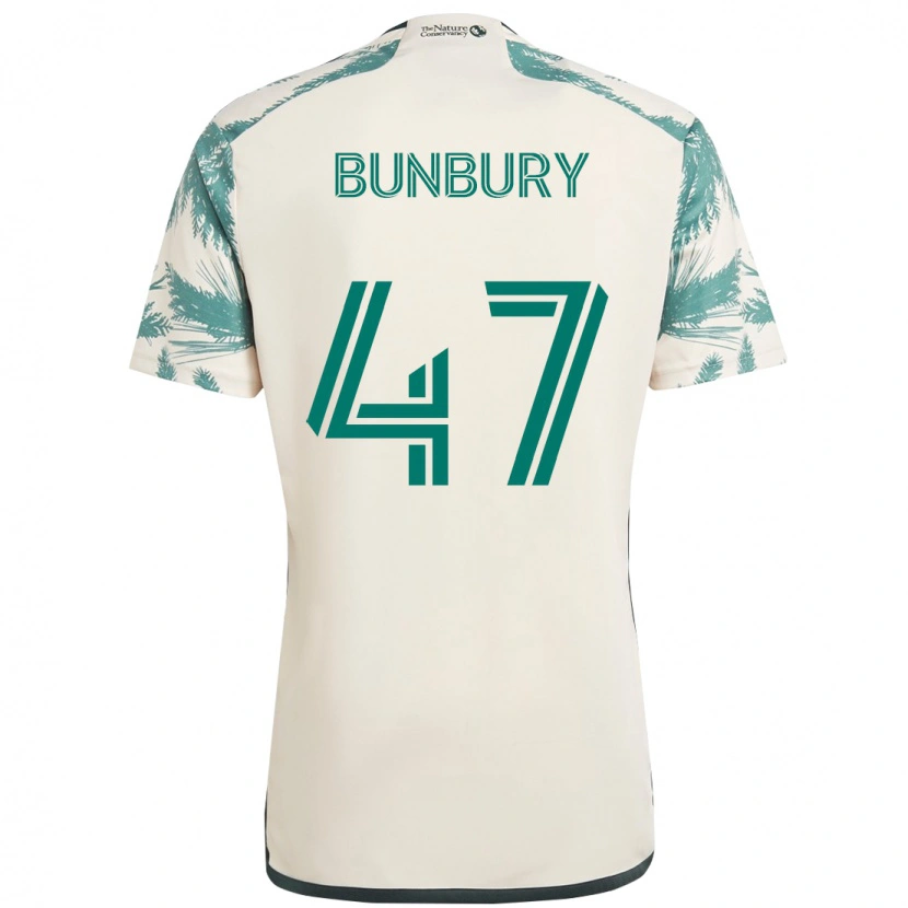 Danxen Herren Mataeo Bunbury #47 Beige Grün Auswärtstrikot Trikot 2025/26 T-Shirt