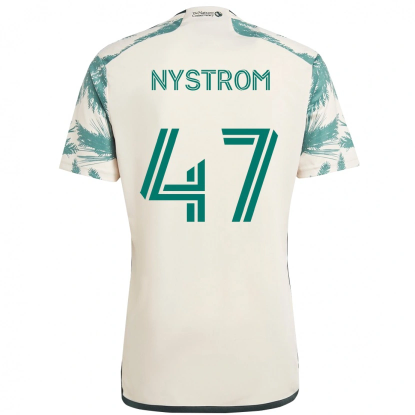 Danxen Herren Maximo Nystrom #47 Beige Grün Auswärtstrikot Trikot 2025/26 T-Shirt