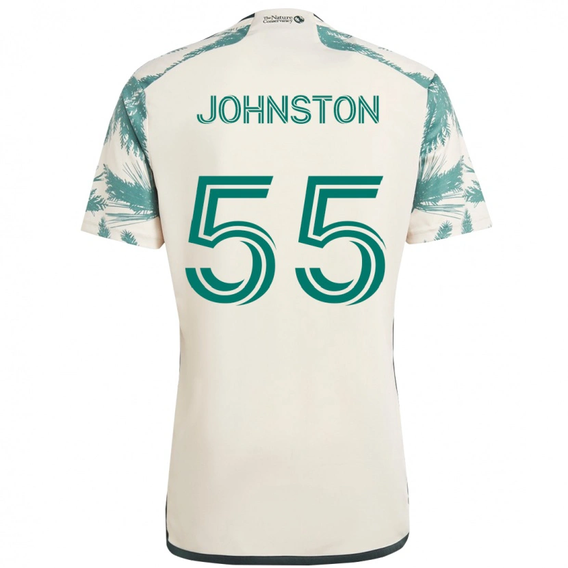 Danxen Herren Malcolm Johnston #55 Beige Grün Auswärtstrikot Trikot 2025/26 T-Shirt