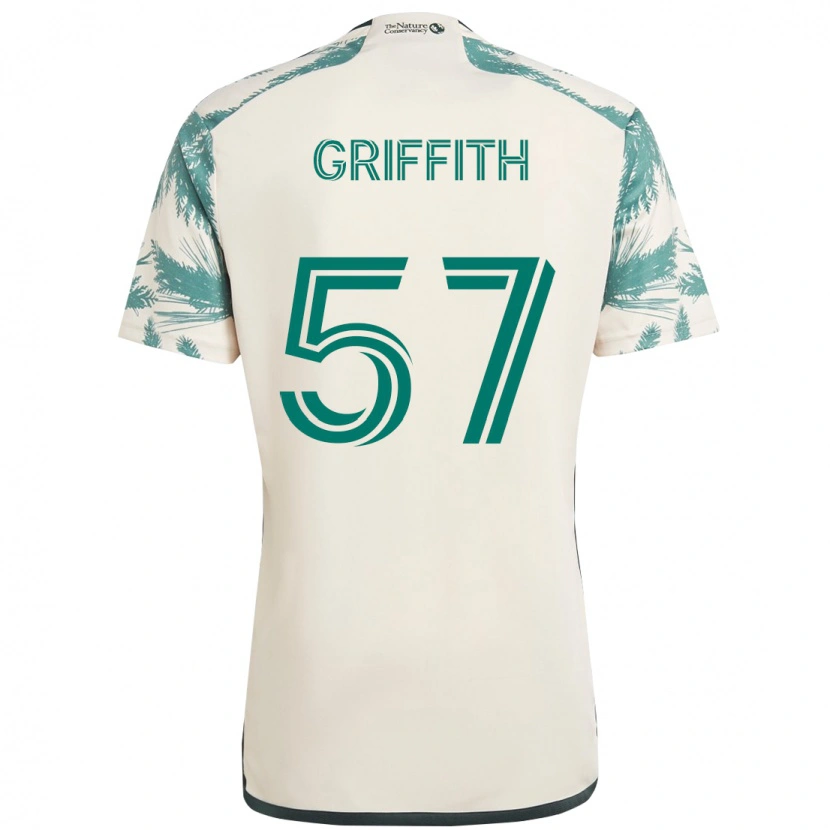Danxen Herren Víctor Griffith #57 Beige Grün Auswärtstrikot Trikot 2025/26 T-Shirt