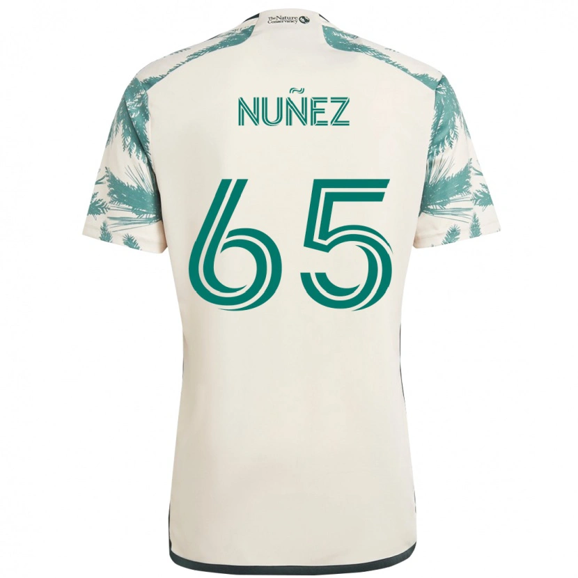 Danxen Herren Daniel Núñez #65 Beige Grün Auswärtstrikot Trikot 2025/26 T-Shirt