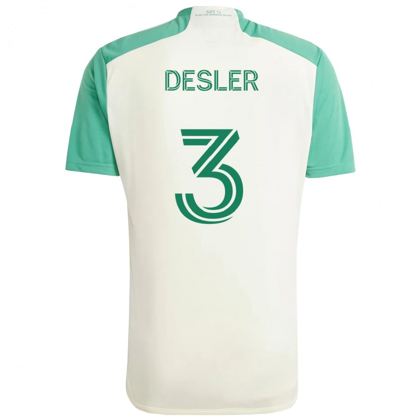 Danxen Herren Mikkel Desler #3 Weiß Grün Auswärtstrikot Trikot 2025/26 T-Shirt