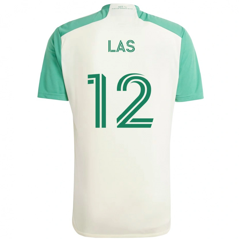 Danxen Herren Damian Las #12 Weiß Grün Auswärtstrikot Trikot 2025/26 T-Shirt