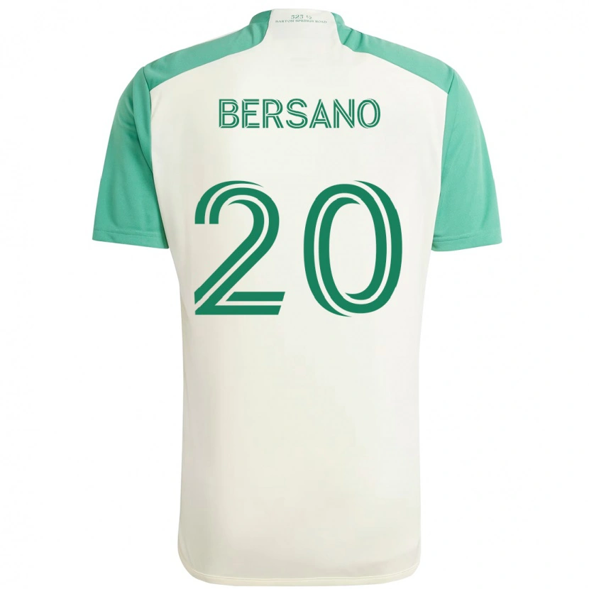 Danxen Herren Matt Bersano #20 Weiß Grün Auswärtstrikot Trikot 2025/26 T-Shirt