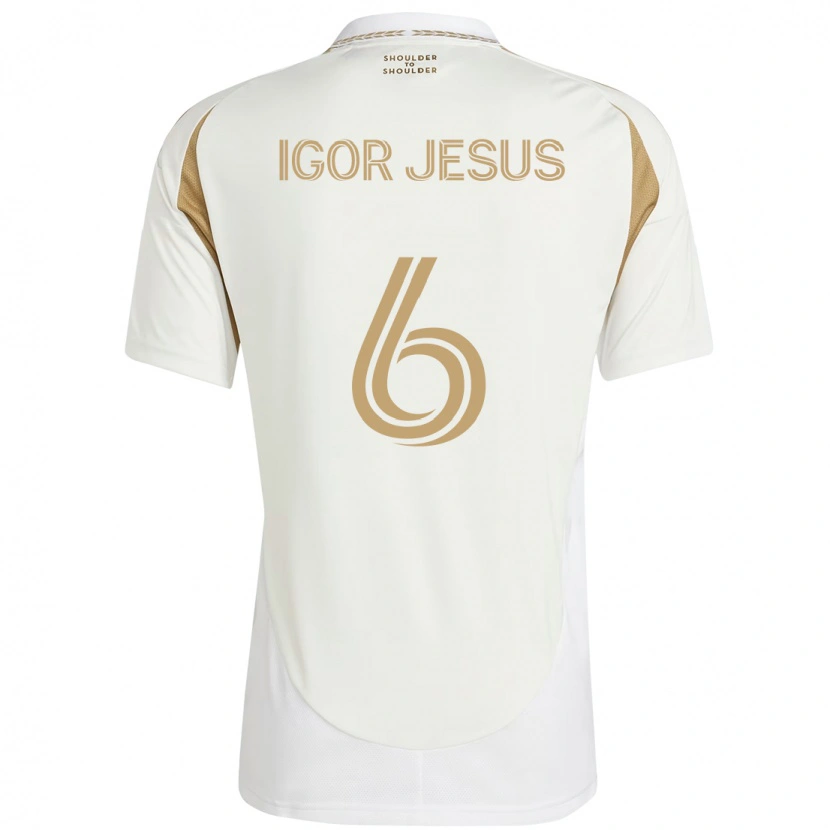 Danxen Herren Igor Jesus #6 Weiß Braun Auswärtstrikot Trikot 2025/26 T-Shirt