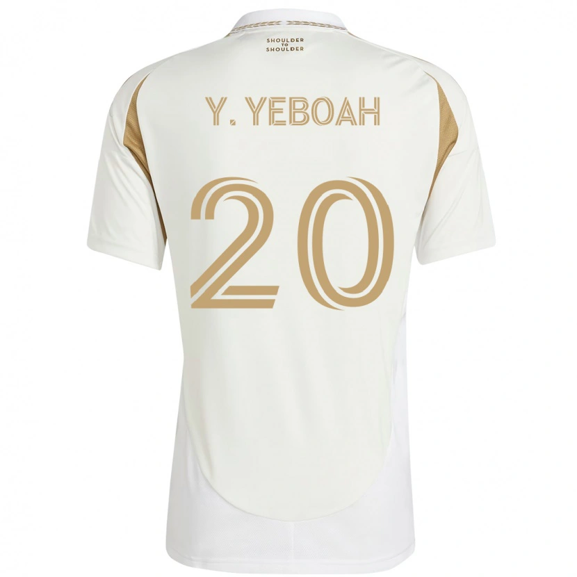 Danxen Herren Yaw Yeboah #20 Weiß Braun Auswärtstrikot Trikot 2025/26 T-Shirt