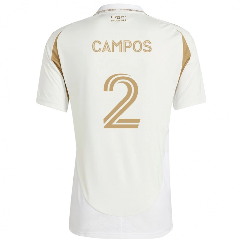 Danxen Herren Omar Campos #2 Weiß Braun Auswärtstrikot Trikot 2025/26 T-Shirt