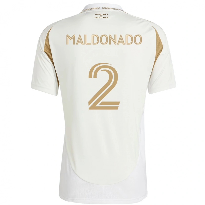 Danxen Herren Denil Maldonado #2 Weiß Braun Auswärtstrikot Trikot 2025/26 T-Shirt