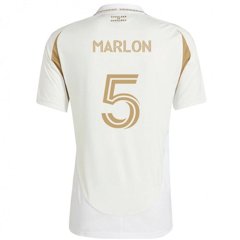Danxen Herren Marlon #5 Weiß Braun Auswärtstrikot Trikot 2025/26 T-Shirt