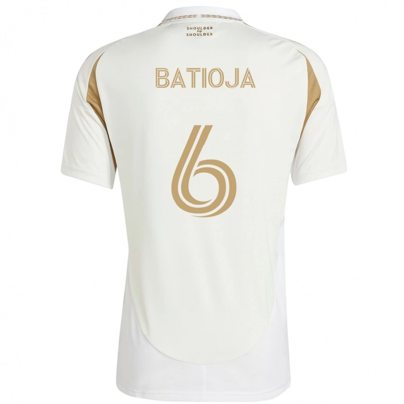 Danxen Herren Jeremy Batioja #6 Weiß Braun Auswärtstrikot Trikot 2025/26 T-Shirt
