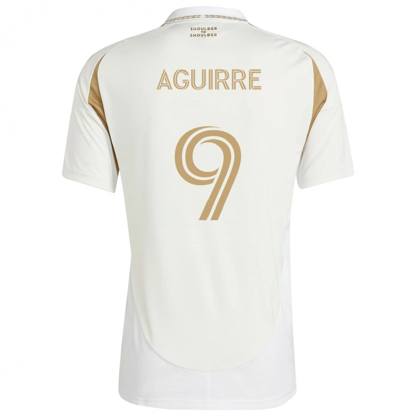 Danxen Herren Dustin Aguirre #9 Weiß Braun Auswärtstrikot Trikot 2025/26 T-Shirt
