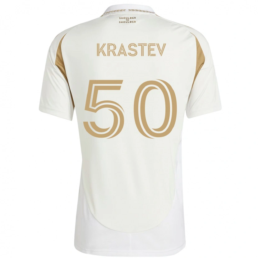 Danxen Herren Filip Krastev #50 Weiß Braun Auswärtstrikot Trikot 2025/26 T-Shirt